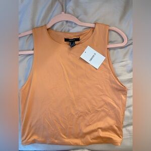 Forever 21 orange cropped (or fitted) top.